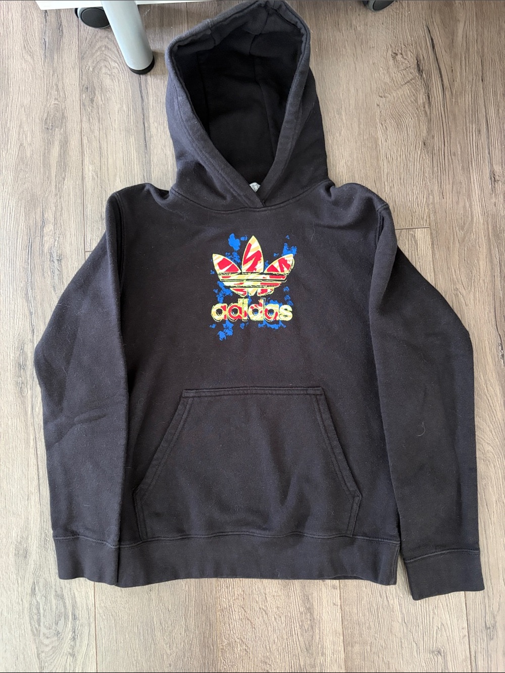 Adidas Boy’s Black Hoodie Sweater. Boy’s Size Medium